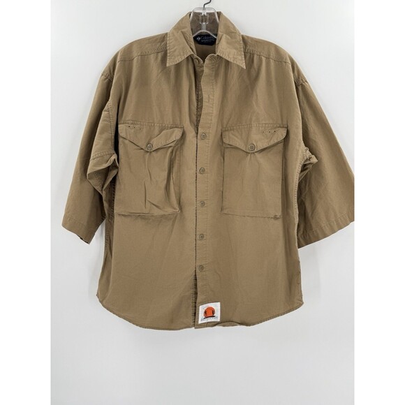 Columbia Bonefish Flats Brown Button Up Shirt With Pockets SMALL Radial Sleeve - Picture 4 of 13